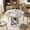 Grey, variant on WARAYZ 43.3"-59" Round Extendable Dining Table with Hidden Leaf & Storage Shelf, Space-Saving Kitchen Table for 2-8 People, Walnut