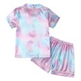thumbnail image 4 of Rutayy Children Girls Short Sleeve Prints Tops T Shorts Casual Outfits Bohemian Style, Blue, 1-2 Years, 4 of 8