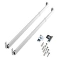 thumbnail image 2 of Contemporary Home Living 11"- 20" Set of 2 Solid White Adjustable Flat Sash Rods, 2 of 2