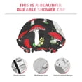 thumbnail image 5 of Kdxio Red Mushrooms Print Shower Cap for Women,Elastic and Reusable,Double Waterproof Layers Bathing Hat, 5 of 9
