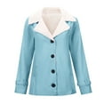thumbnail image 1 of Women'S Rain Jacket,Long Sleeve Plus Warm Solid Color Padded Jacket Woman, 1 of 6