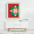 thumbnail image 3 of Kilim Flower- Mid Century Geo - Illustration Geometric Abstract Modern Art Pattern Mid-Century Modern Minimalist Unframed Wall Art Print 22 x 28 inches, 3 of 4