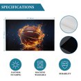 thumbnail image 6 of Basketball Placemats Set of 4, Sports Black Orange Washable Wipeable Table Mats for Dining Tables, Indoor Outdoor Kitchen Place Mats for Holiday Party Table Decor, 6 of 9