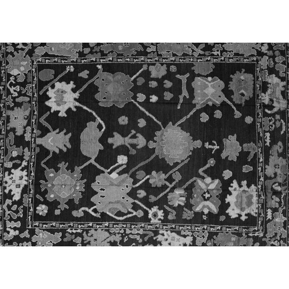 Ahgly Company Indoor Rectangle Abstract Gray Modern Area Rugs, 5' x 8'