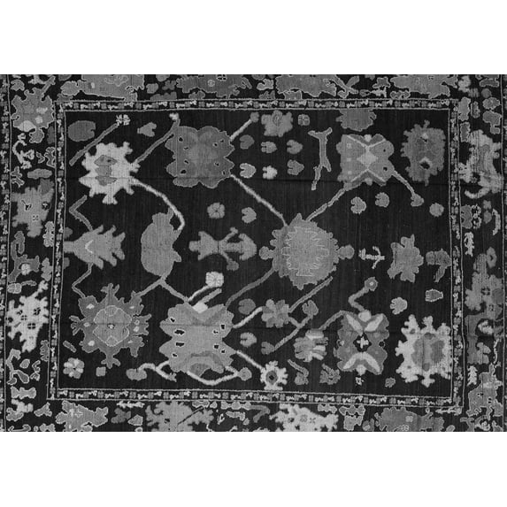 Ahgly Company Indoor Rectangle Abstract Gray Modern Area Rugs, 5' x 8'