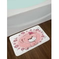 thumbnail image 2 of Dog Bath Mat, Cute Little Puppy with Daisy Flowers Cheerful Adorable Domestic Pet Girls, Non-Slip Plush Mat Bathroom Kitchen Laundry Room Decor, 29.5 X 17.5 Inches, Pale Pink Coral White, Ambesonne, 2 of 2