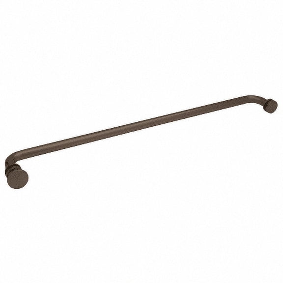 CRL TBCT240RB Oil Rubbed Bronze 24" Towel Bar with Traditional Knob
