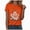 Orange, variant on TOWED22 Fall Shirts for Women Halloween Bow Ghost Flower Graphic Tees Spooky Season Tops Cute Autumn Halloween T-Shirt(Wine,XXL)