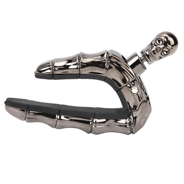 Cejilla de Guitarra, Clip de cejilla de Guitarra de Calavera, Accesorios de Ajuste Ajustable, Piezas para Ukelele de Guitarra acústica Popular(12 * 9 * 3cm-Negro) Ecomeon no