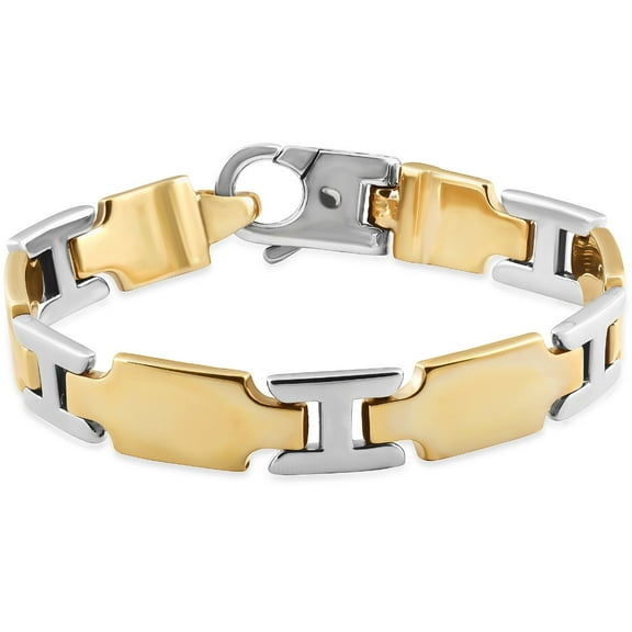 Pompeii Men's Cuff Link 14k Gold (79gram) or Platinum (127gram) 11.5mm Bracelet 8.5" (,)