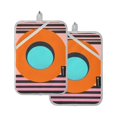 thumbnail image 7 of Yayeee Pot Holders Kitchen Heat Resistant with Pocket 7"x9.8" Cotton Oven Cooking Hot Pads, Orange Circle, 7 of 7