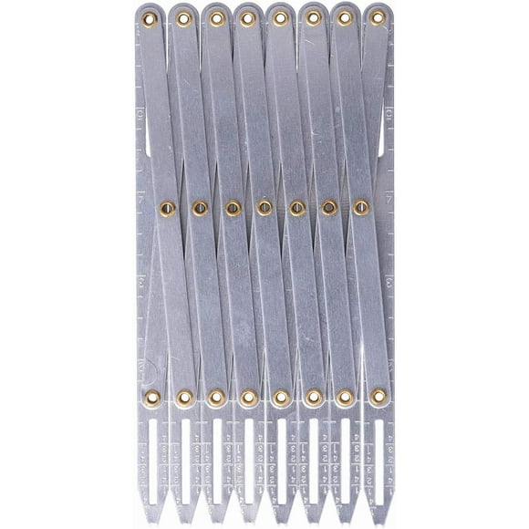 YISITIAN Aluminum Sewing Gauge, Adjustable Expanding Sewing Gauge Button Spacing Device for Buttons Pleats DIY Curtain Accessories CA919-4573