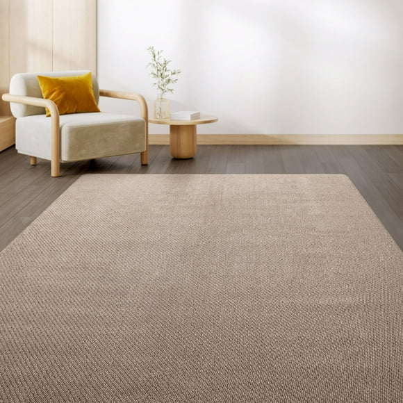 Mainstays Basic Tufted Chai Taupe, Machine Washable Area Rug 6x8, Ideal for Any Room in the House