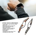 thumbnail image 3 of Correa De Reloj De Repuesto étnico, Pulsera De Repuesto étnico, Cuero De PU Portátil Retro Transpirable, 2 Piezas Con Herramientas De Desmontaje Para Hombres, 3 of 7