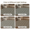thumbnail image 7 of ODIKA 8'x10' Washable Area Rug Non-Shedding, Easy Care, Vintage Distressed Geometric Bands Faded Interlocking Abstract Grid Refined for King Size Bedroom Under Bed, Master Suite, 7 of 7