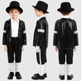 thumbnail image 6 of Halloween Costume Set Pop Music PopSinger Outfit for Halloween Party Carnival Stage Performance Role Play Dress Up Show Red S, 6 of 7