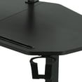 thumbnail image 3 of Miekor Furniture TS911D Gaming Desk with Shelves & Accessory Holder, Black 9895, 3 of 14