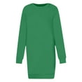 thumbnail image 3 of Sentmoon A Line Dresses for Women Long Sleeve Crew Neck Fall Dresses for Women 2025 Solid Color Loose Plus Size Womens Dresses Casual Fashion for Indoor Music Festival Green XL, 3 of 5