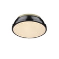 thumbnail image 3 of Yep by Golden Lighting Duncan 2-light Flush Mount in Aged Brass and Black shade, 3 of 3