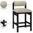 thumbnail image 3 of Meridina Furniture Roundhill Taupe Vegan Leather Upholstered Counter Stool, 3 of 11