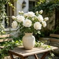 thumbnail image 6 of Artificial Rose Flowers for Decoration,20.47 Inch Long Stems Fake Flowers for Home Table Party Garden Shop Office Weding White, 6 of 6