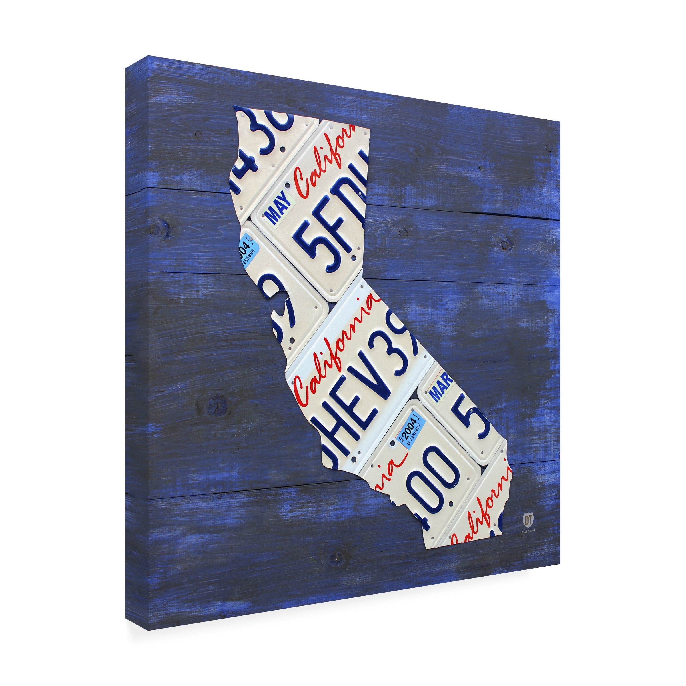 Trademark Fine Art 'California License Plate Map' Canvas Art by Design Turnpike