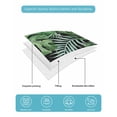 thumbnail image 5 of Quilts King Size Bedding Set, Green Tropical Botanical Lightweight Quilted Comforter, Summer Monstera Palm Leaves Black Reversible Bedspread Coverlet with Pillow Covers for All Season, 96" x 106", 5 of 7
