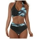 thumbnail image 2 of Trajes de baño tankini para mujer Trajes de baño para mujer Trajes de baño de 2 piezas con estampado tropical hawaiano Cami sujetador y volantes Conjuntos de baño Ropa de playa, 2 of 9