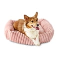 thumbnail image 5 of Vibrant Life Medium Thick Corduroy Plush Bolster Dog Bed, Pink, 21" x 27", 5 of 6