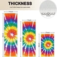 thumbnail image 4 of Colorful Rainbow Tie Dye Spiral Pattern Kitchen Rugs Sets Of 3,Kitchen Runner Rugs Non Skid Washable,Decorative Kitchen Floor Mats for Kitchen,Sink,Laundry,17"x30"+ 17"x47" + 17"x59", 4 of 6