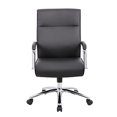 thumbnail image 3 of Boss Chaise de Conférence Exécutive Mid Century Mod Noire, 3 of 5