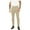 Khaki, variant on Men's Slim Fit Ankle Length Trousers Stretch Waistband Flat Front Design Business Casual Pants for Office Daily Wear