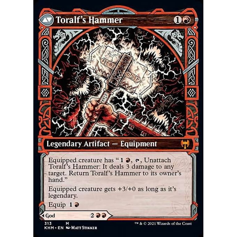 MtG Kaldheim Mythic Rare Toralf, God of Fury // Toralf's Hammer (Showcase)  #313 - Walmart.com