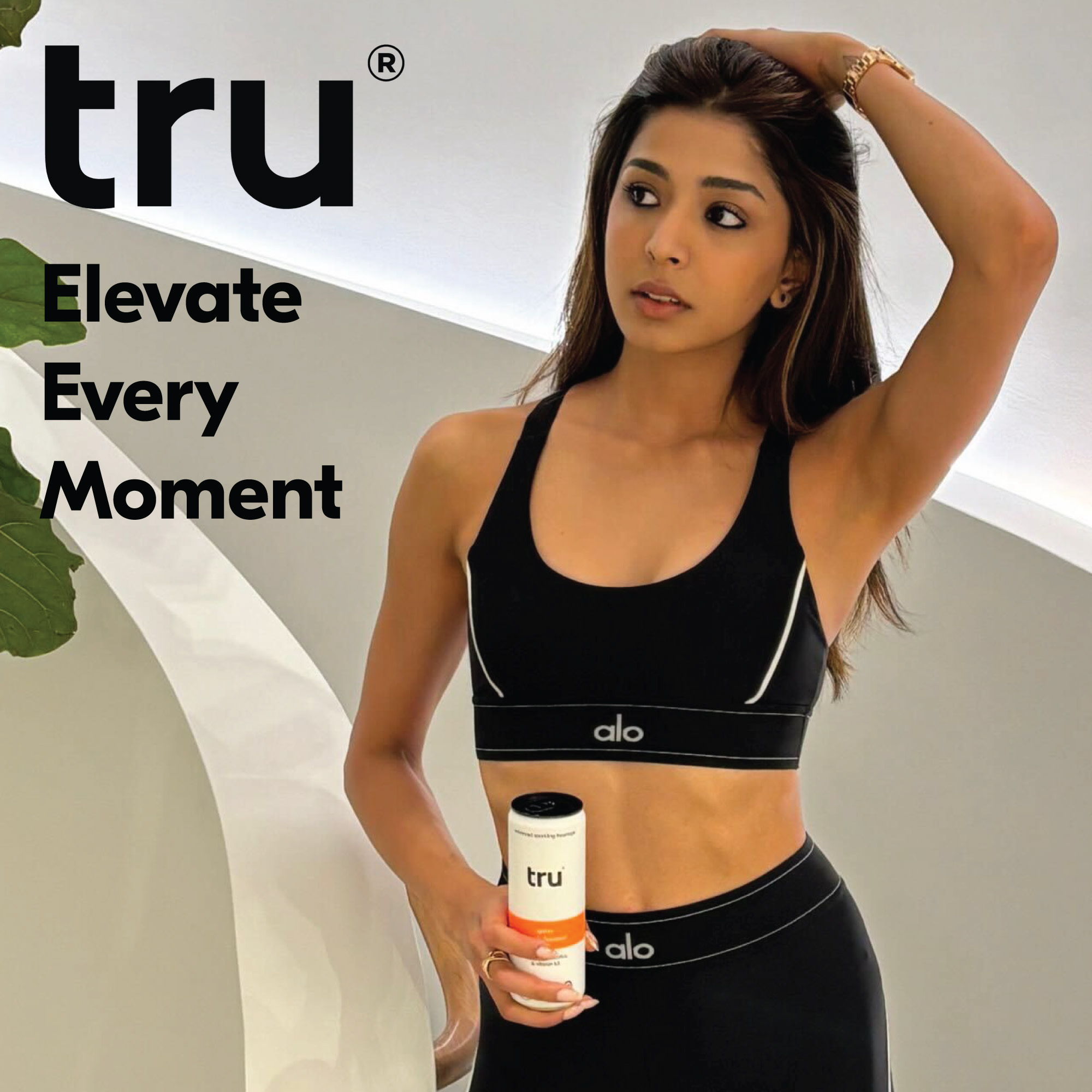 Tru Gut Sparking Water Peach Flavored Prebiotic Drink 12 Pack 12 oz