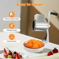 thumbnail image 5 of Multifunctional Manual Drum Cutter Stainless Steel Vegetable Grater & Multislicer for Thin Slices, Julienne, Dicing, and Shredding - Ideal for Carrots, Potatoes, Cheese, and More, 5 of 12