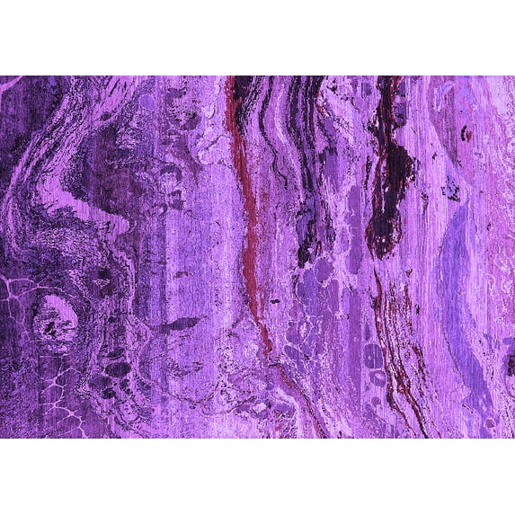 Ahgly Company Indoor Rectangle Oriental Purple Industrial Area Rugs, 6' x 9'