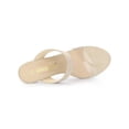 thumbnail image 4 of BLISSFUL STEP Women's Sandals Stiletto Heels Clear Strap High Heels Slides Sandals, 4 of 6