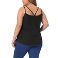 thumbnail image 4 of DARING DIVA Women's Plus Tank Tops Sleeveless Spaghetti Strap Loose Fit 3X Black, 4 of 6