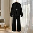 thumbnail image 5 of Zormilly Sweatsuits Women 2 Piece Outfit Button Down Jackets Straight Leg Sweatpants Fall Outfit Sets with Pockets, S-2XL, 5 of 5