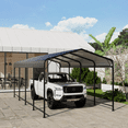 thumbnail image 2 of MOALCOFER 10×20 FT Heavy‑Duty Metal Carport,Outdoor Steel Roof Car Canopy with Galvanized Frame,Weatherproof Shelter for Cars, Trucks, 2 of 8