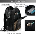 thumbnail image 4 of Easygdp Gothic Raven Portrait Mochila para Laptop de Viaje con Puerto USB, Mochila para Laptop con Puerto de Carga USB para Mujeres y Hombres, 4 of 7