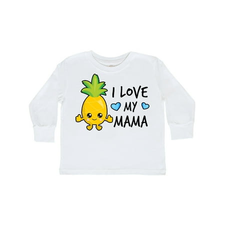 

Inktastic I Love My Mama with Pineapple Gift Toddler Boy Girl Long Sleeve T-Shirt