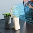 thumbnail image 4 of Mini Portable Fan,Powerful Personal Handheld Fan with 3 Speeds,USB Rechargeable,Cute and Small for Outdoor/Office/Travel/Home,Beige, 4 of 7