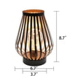 thumbnail image 4 of Decorative Medium Metal Cage Outdoor lantern, Decorative Battery Powered Cordless Lamp with Warm White Fairy Lights (Bronze), 4 of 5