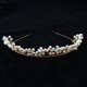 thumbnail image 3 of Prettyia Sparkling Diadema Corona nupcial Hairband con perlas Hugo Tiara diadema para mujeres chicas, 3 of 10