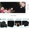 thumbnail image 3 of Extended Gaming Mouse Pad (35.4x15.7 in), Large Non-Slip Rubber Base Mousepad with Stitched Edges, Waterproof Keyboard Mouse Mat Desk Pad for Work, Game, Office, Home -Flower, 3 of 5
