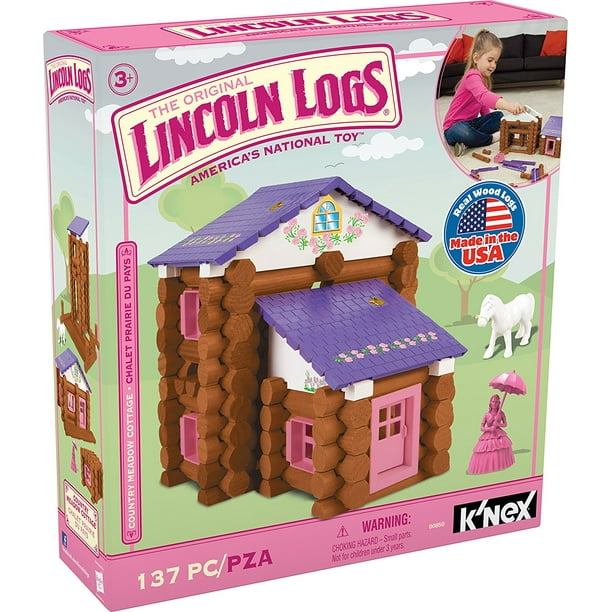 Lincoln Logs Country Meadow Cottage Building Set - 137 ...