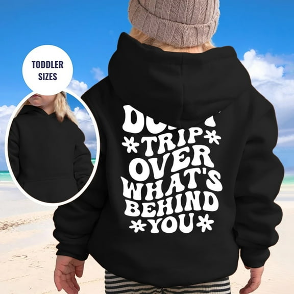 Baby Boy Girl Hoodies Sweatshirts Letter Graphic Print Long Sleeve Cotton Pullover Top Warm and Cozy Jacket Fall Winter Clothes for New Years Gifts Size 5-6