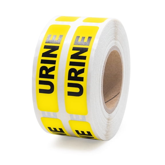 Urine Specimen Medical Labels, High-Visibility, 1.625" x 0.375", 500 Labels/Roll