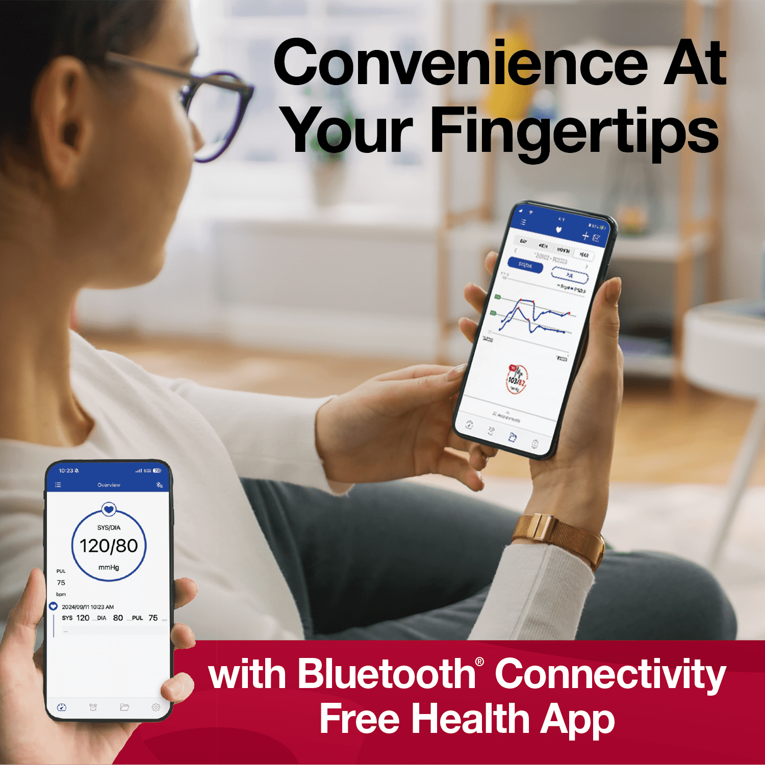 ProCheck Bluetooth Upper Arm Blood Pressure Monitor for 2 Users, Stores 198 Total Results